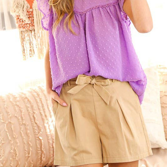 Paige High-Rise Waist Tie Shorts