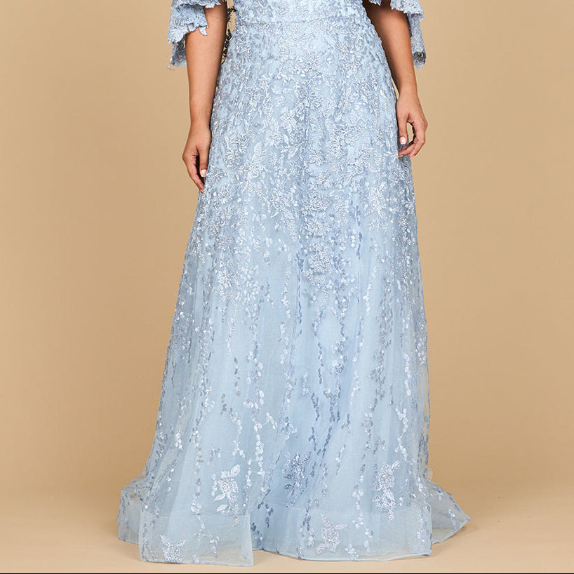 Cape Sleeve Mother's Gown | 28881