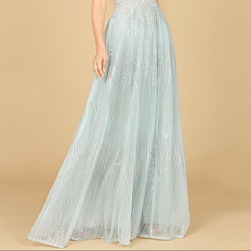 Cap Sleeve Lace Ballgown