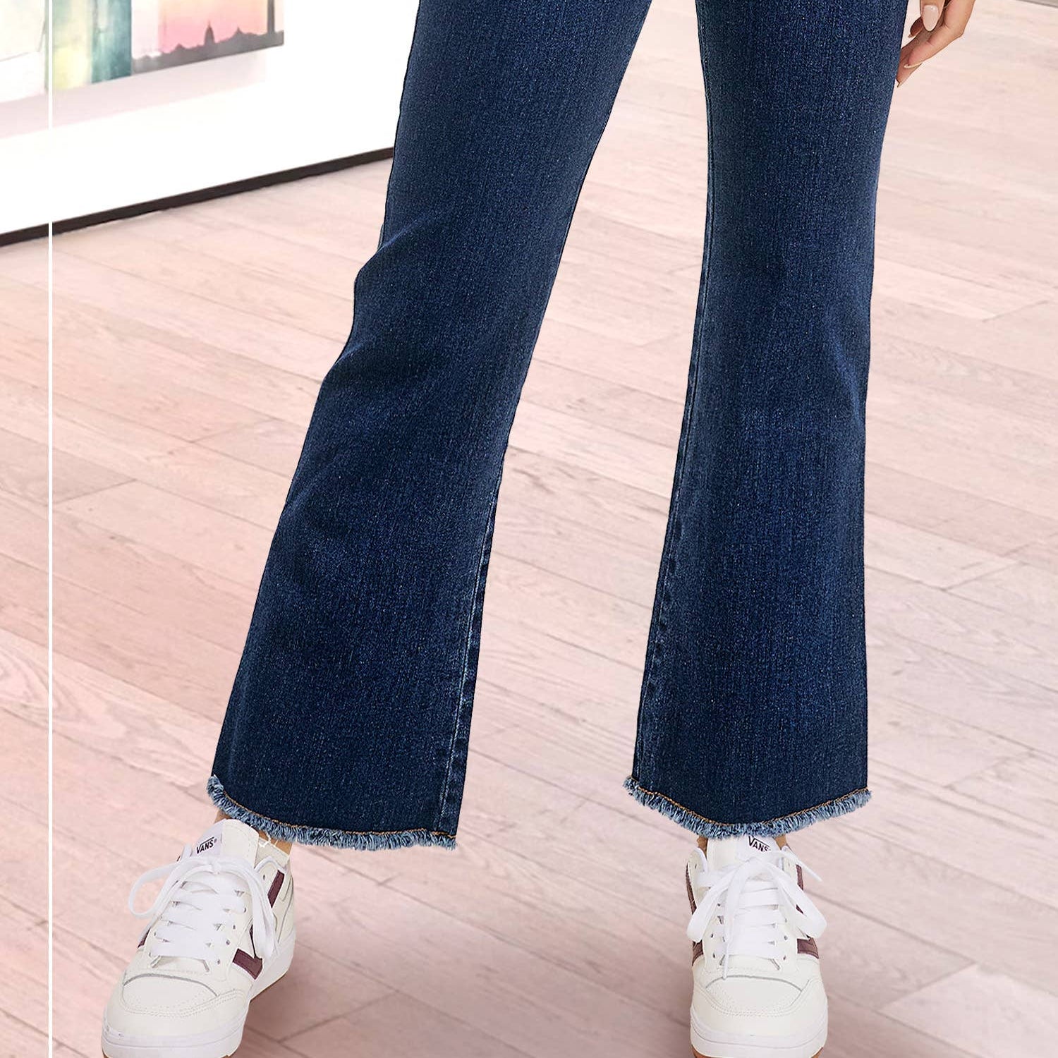 Maggie - Soft Washed Stretchy High Waisted Flare Jeans