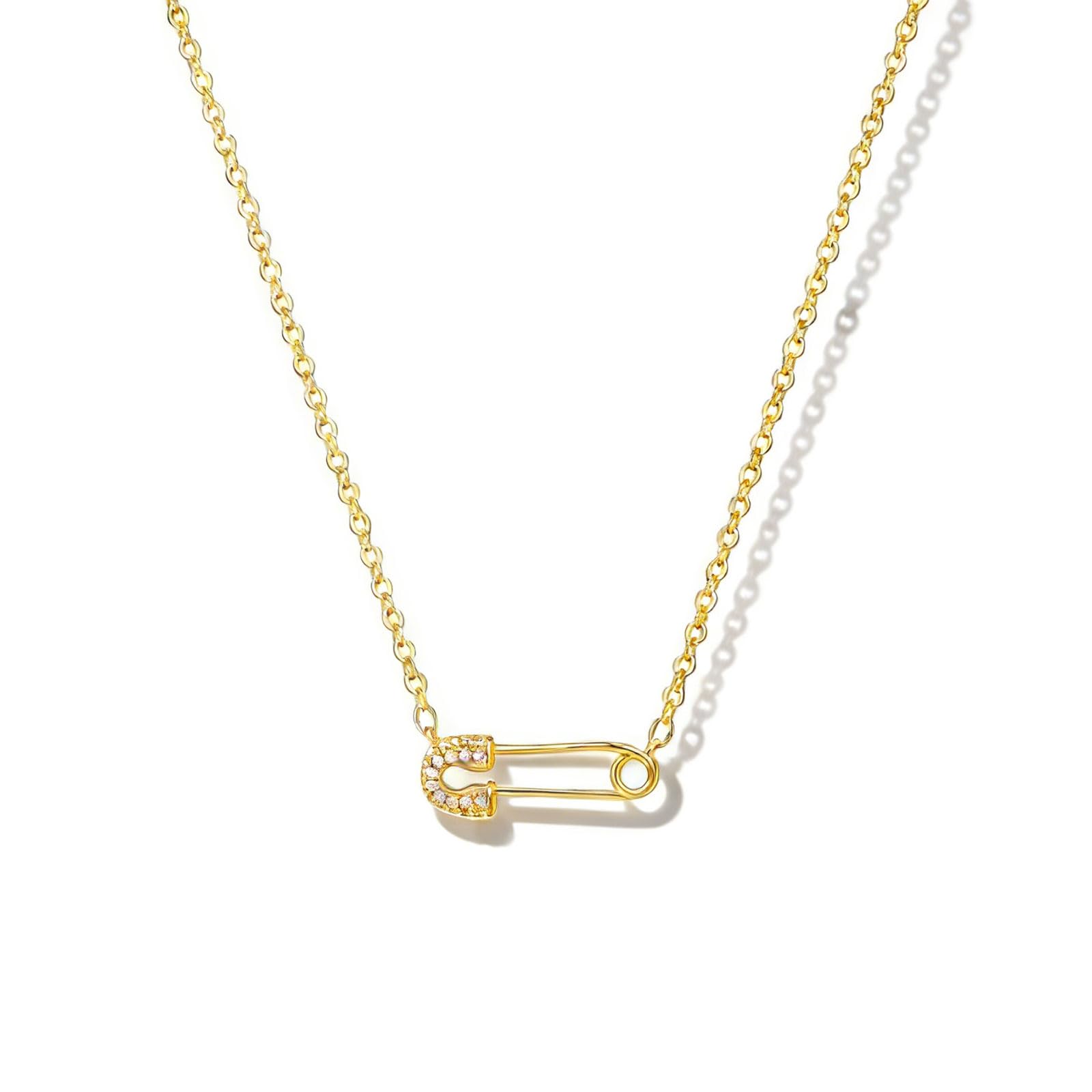 VRIUA Gold Necklace for Women - 14K Gold Plated Dainty Italian Horn Star of David Butterfly Bow Sun Lotus Volleyball Baseball Cowboy Boots Necklace Jewelry Everyday for Women