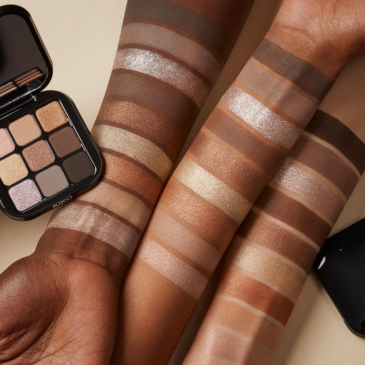 KIKO Milano Glamour Multi Finish Eyeshadow Palette | 9 Eyeshadows In Different Finishes