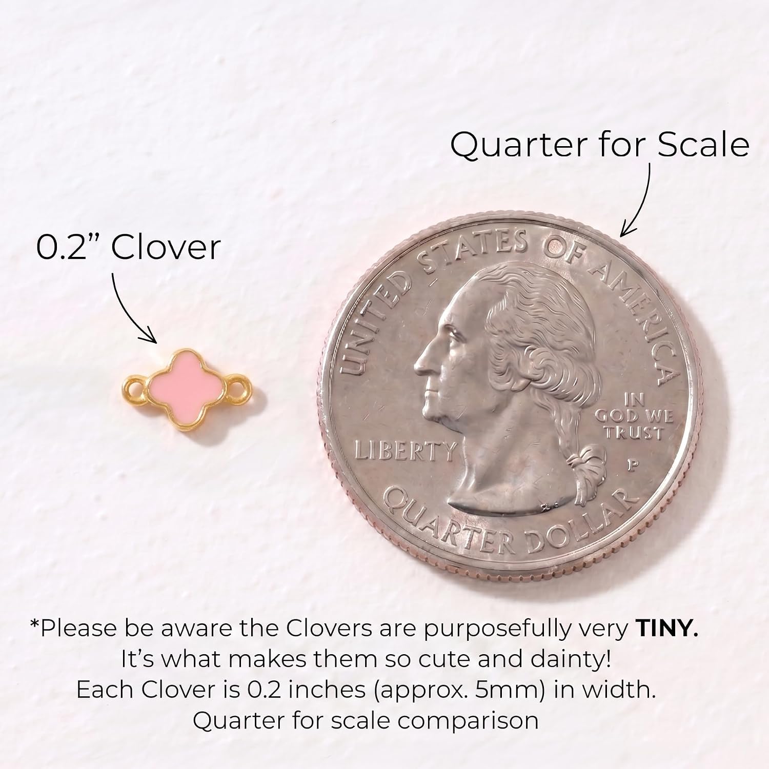 Billet-doux 14K Dainty Gold Plated Tiny Clovers Necklace For Women, Colorful Dainty Very Small 4-Leaf Clovers Gold Plated Choker Necklace, Stackable Jewelry Gifts Perfect for Her