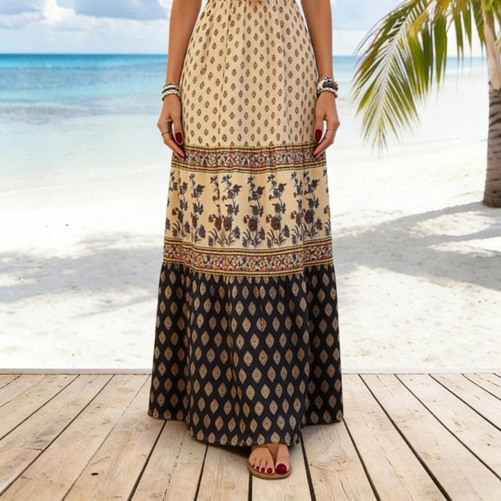 Summer Trendy Sexy Strapless Maxi Dress