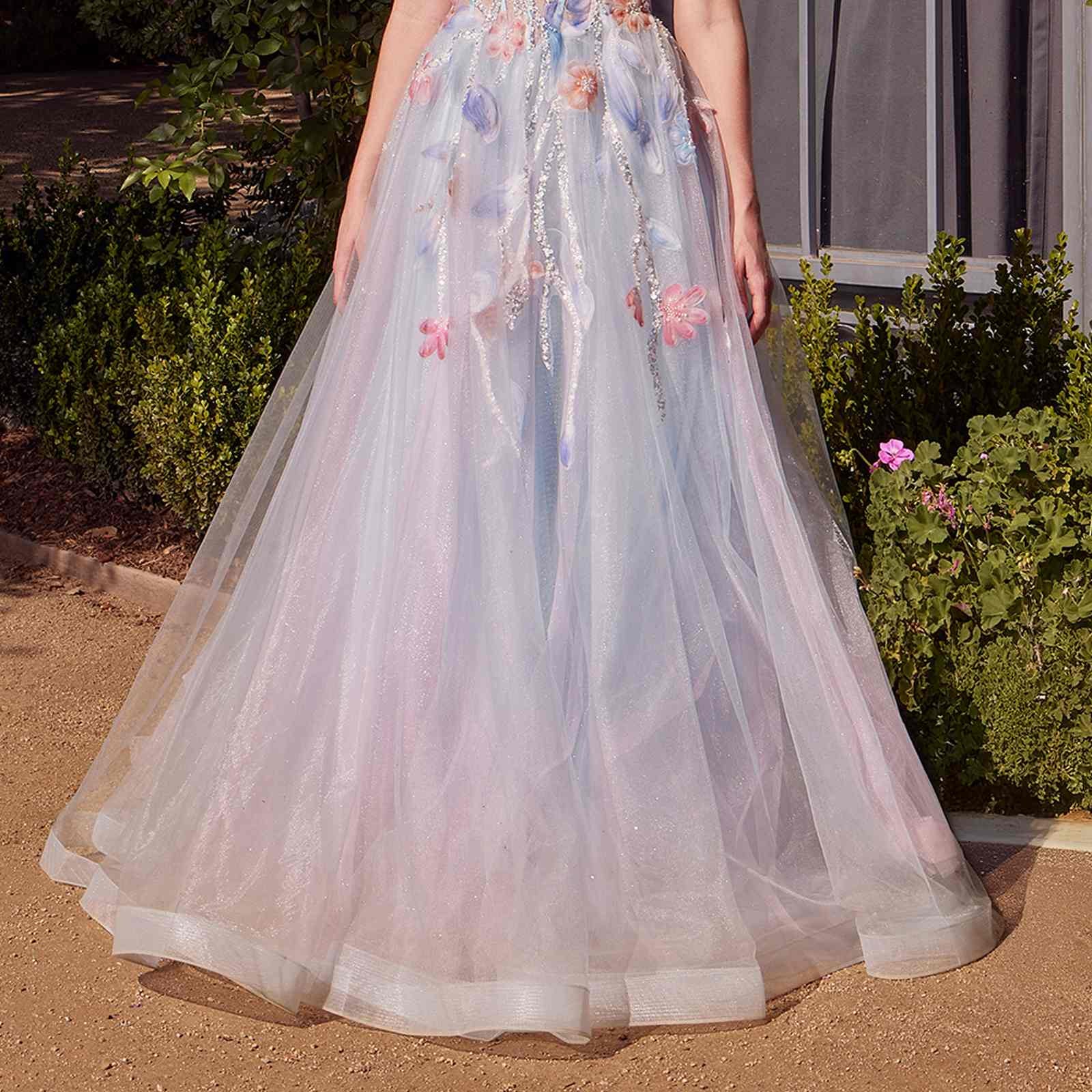 Andrea & Leo A1383 Dress Watercolor Floral A-Line Gown