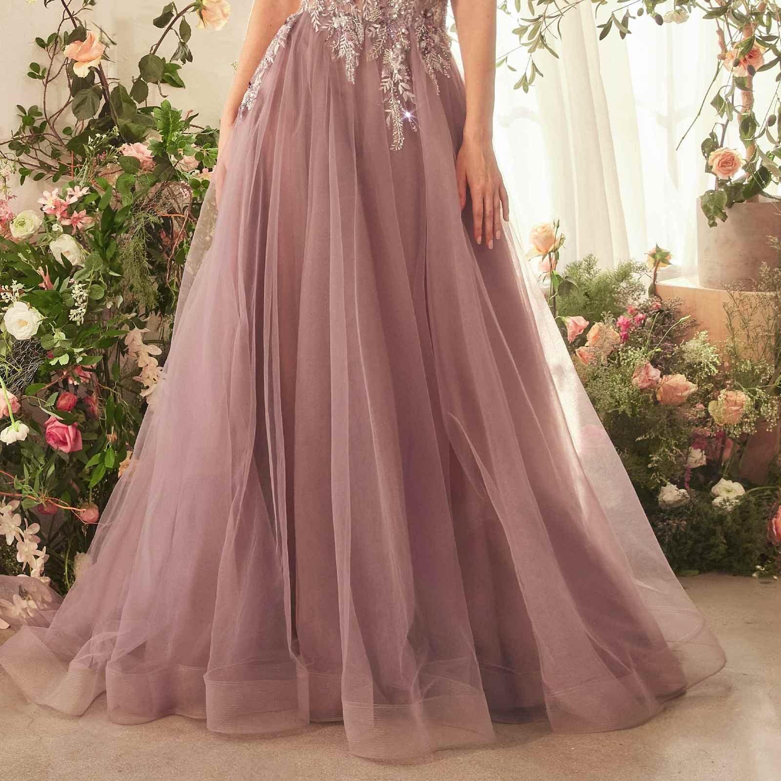 Andrea & Leo A1419 Dress English Violet A-Line Layered Tulle Gown Of Whimsy