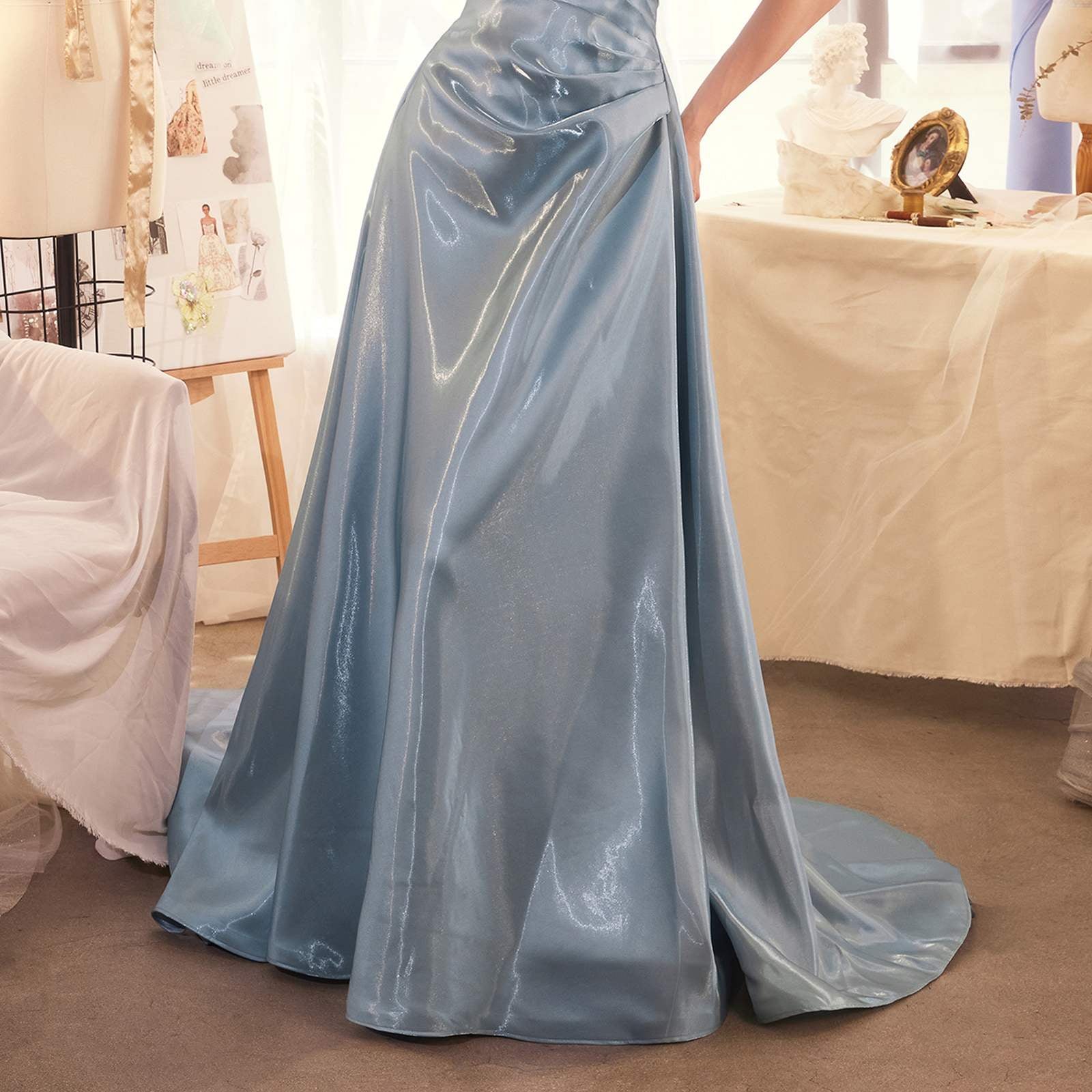 Andrea & Leo A1439 Dress Pleated Origami Liquid Taffeta Gown