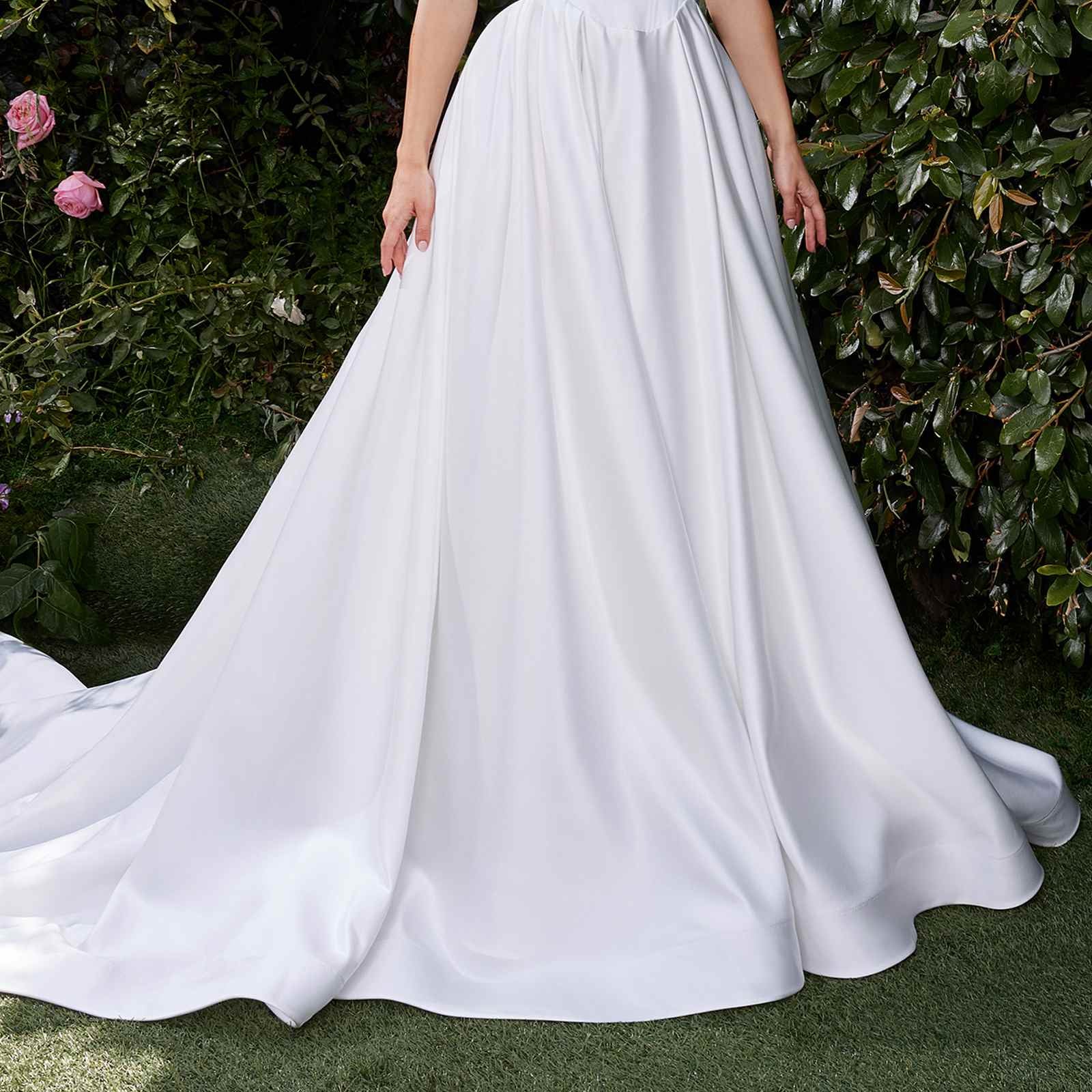 Ladivine CDS513W Dress Off the Shoulder Soft Satin Bridal Ball Gown