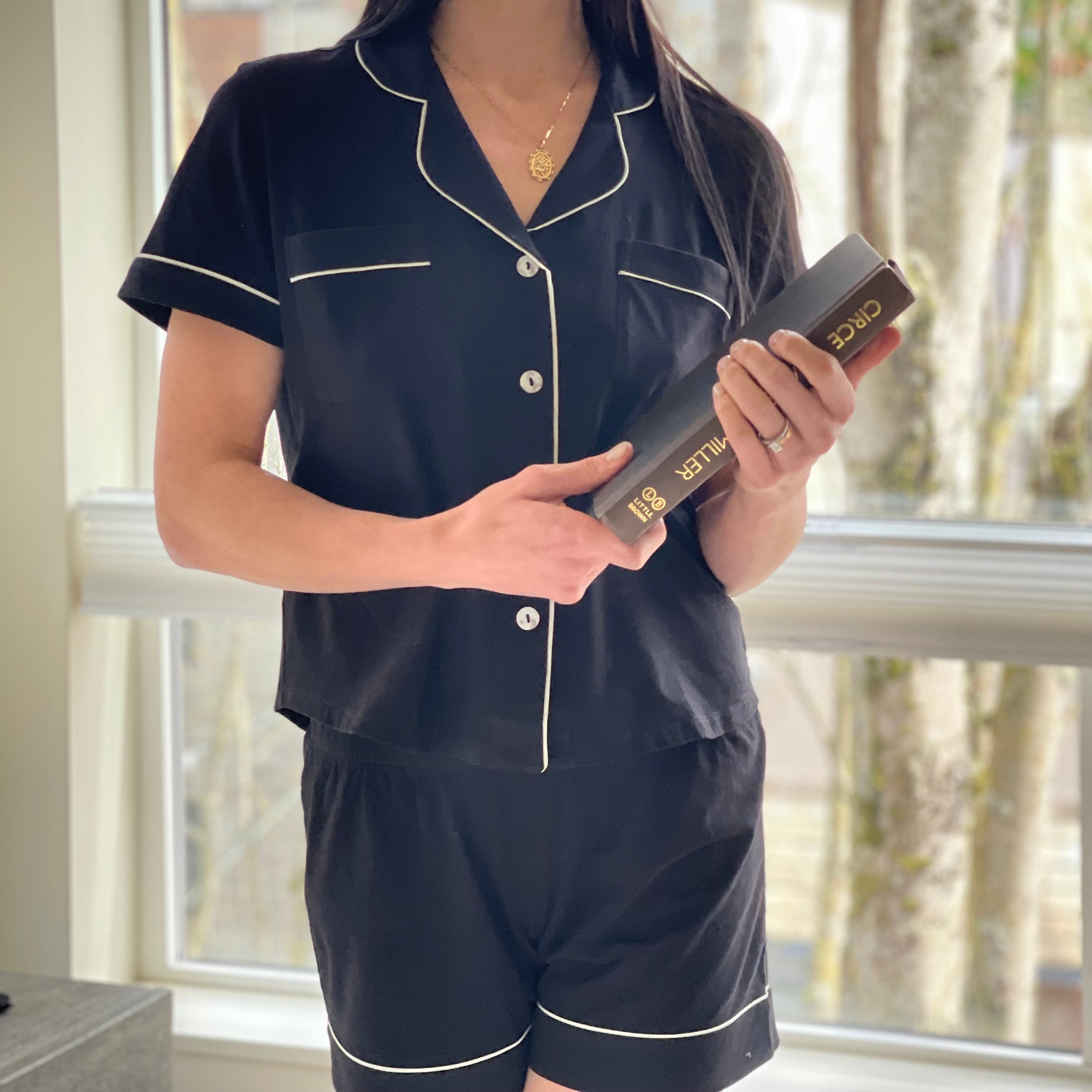 Classic Luxury Shorties Pajamas in Brushed Pima Cotton