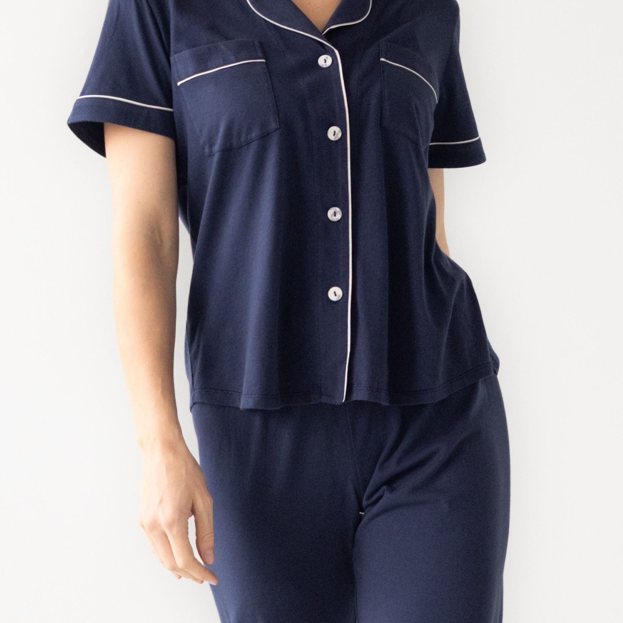 Classic Luxury Capri Pajamas in Brushed Pima Cotton
