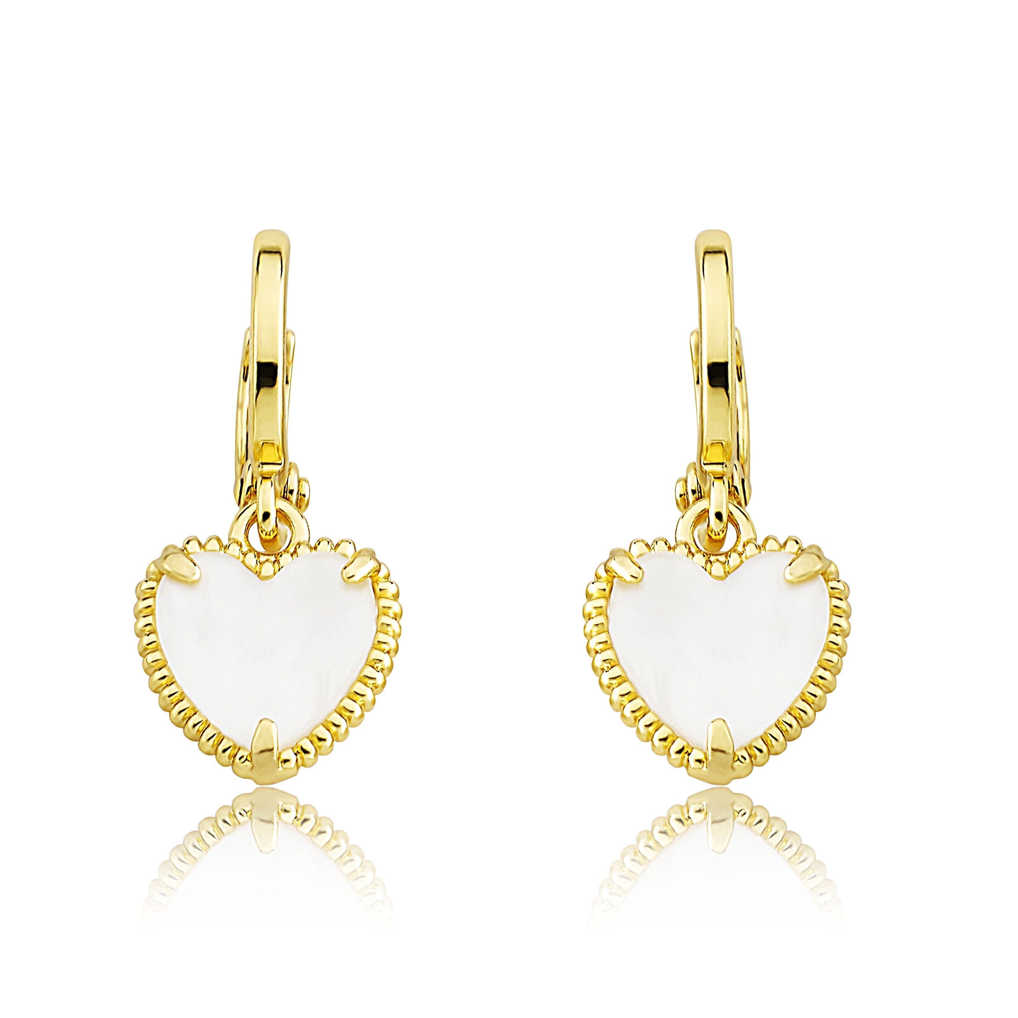 Mother of Pearl Heart Earring