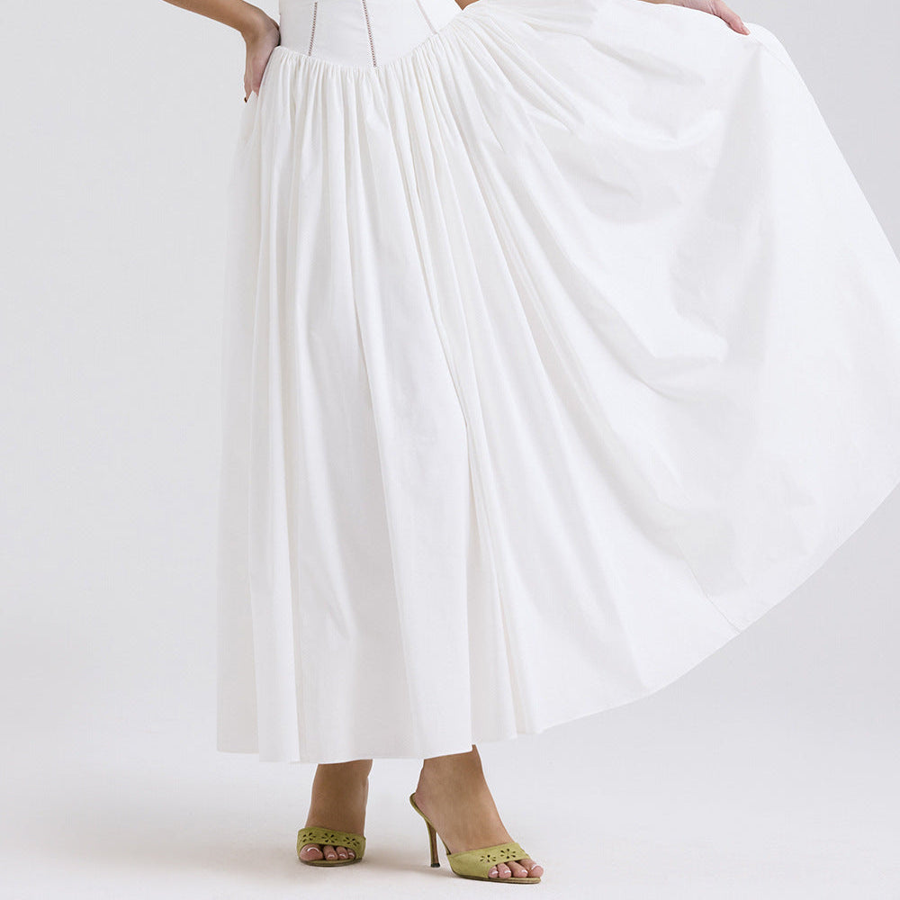 Elegant & Gentle Style Slimming Floral Spaghetti Strap Ethereal Dress