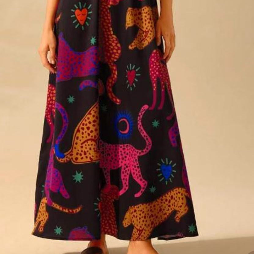 Women's Summer Floral Print Dress - Vacation Style Midi