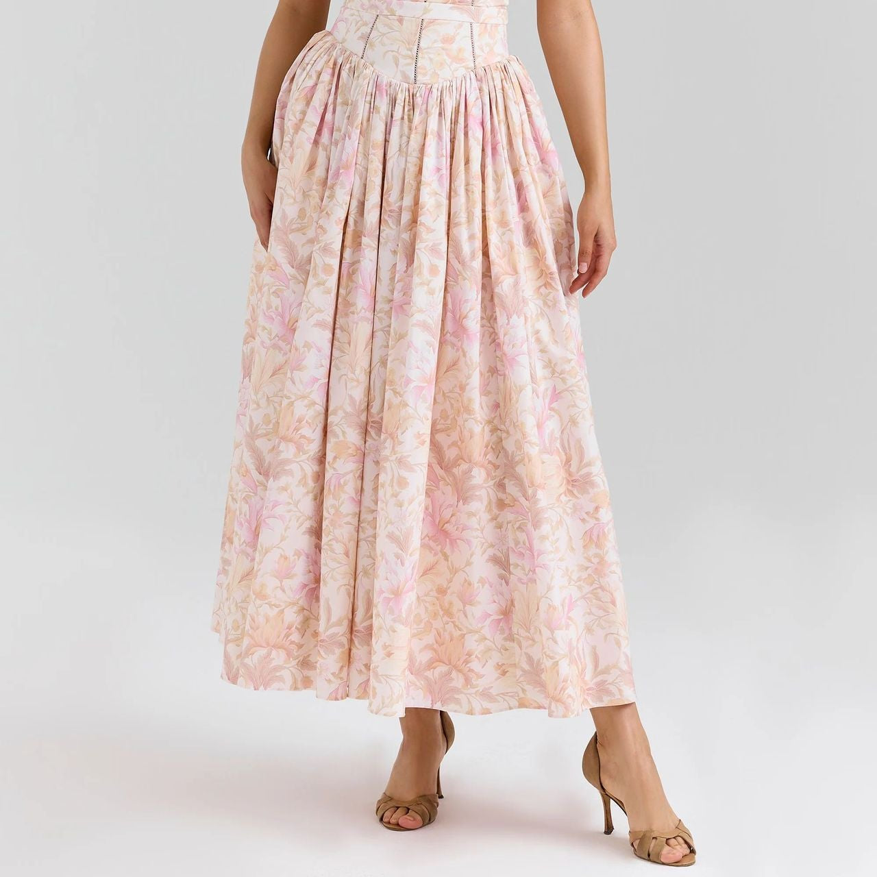 Elegant & Gentle Style Slimming Floral Spaghetti Strap Ethereal Dress