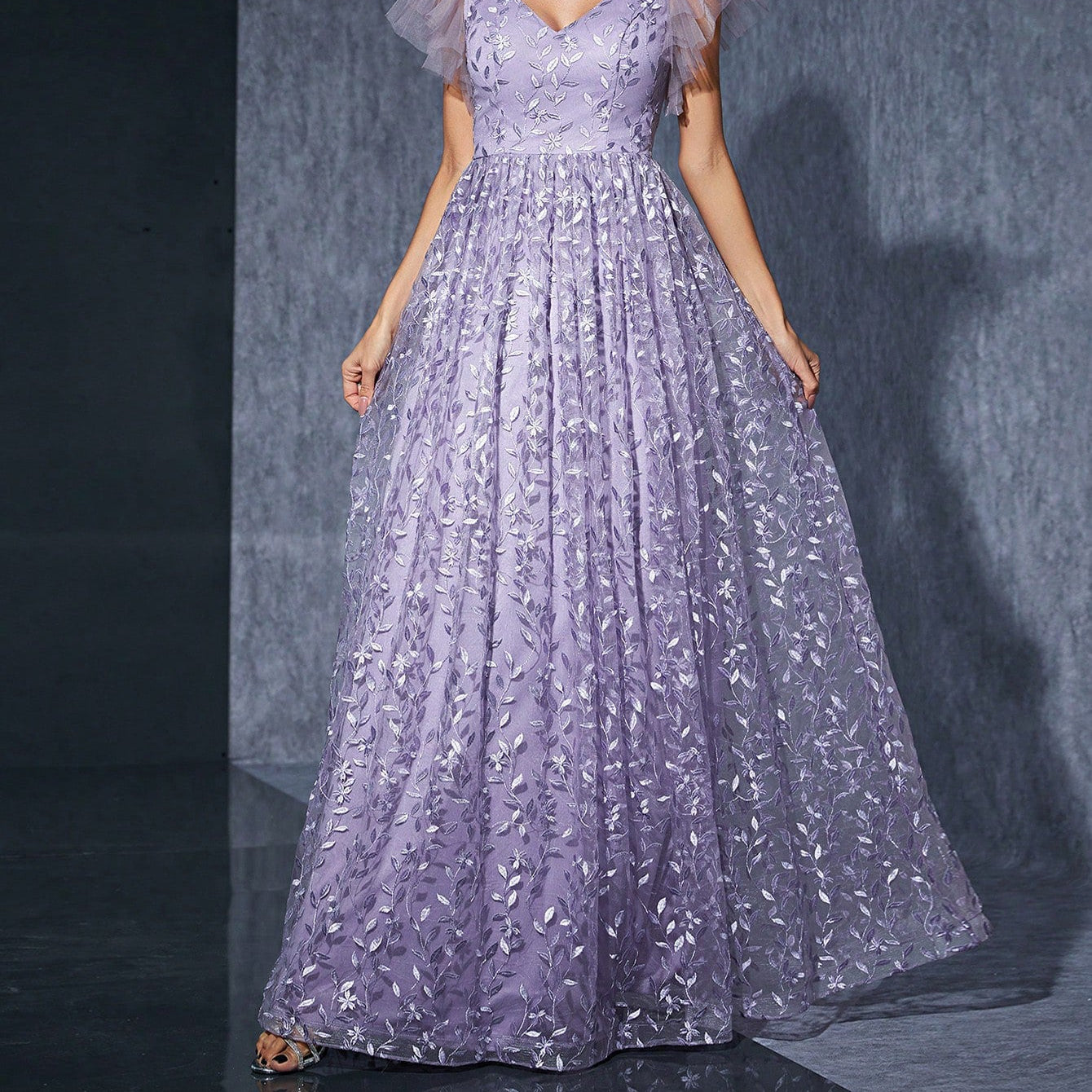 Embroidered Large Skirt Dress Photo Taking Ball Niche Evening Dress Dinner Formal Dress