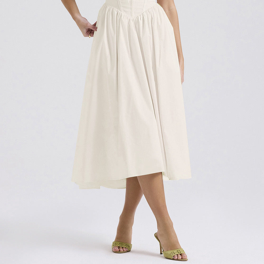 Summer Slim Suspender Long Dress Fashion Printed V-Neck Temperament Dress