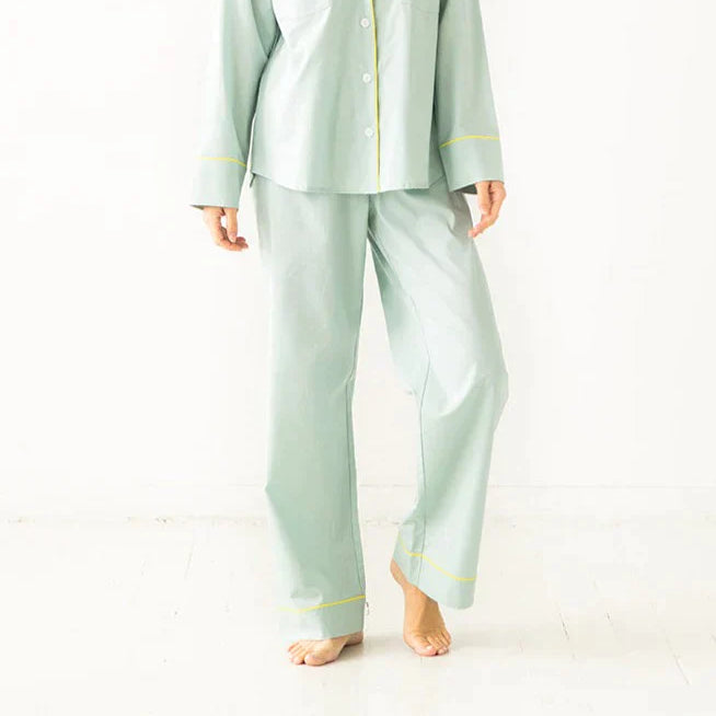 Classic Woven Cotton Pajama Set