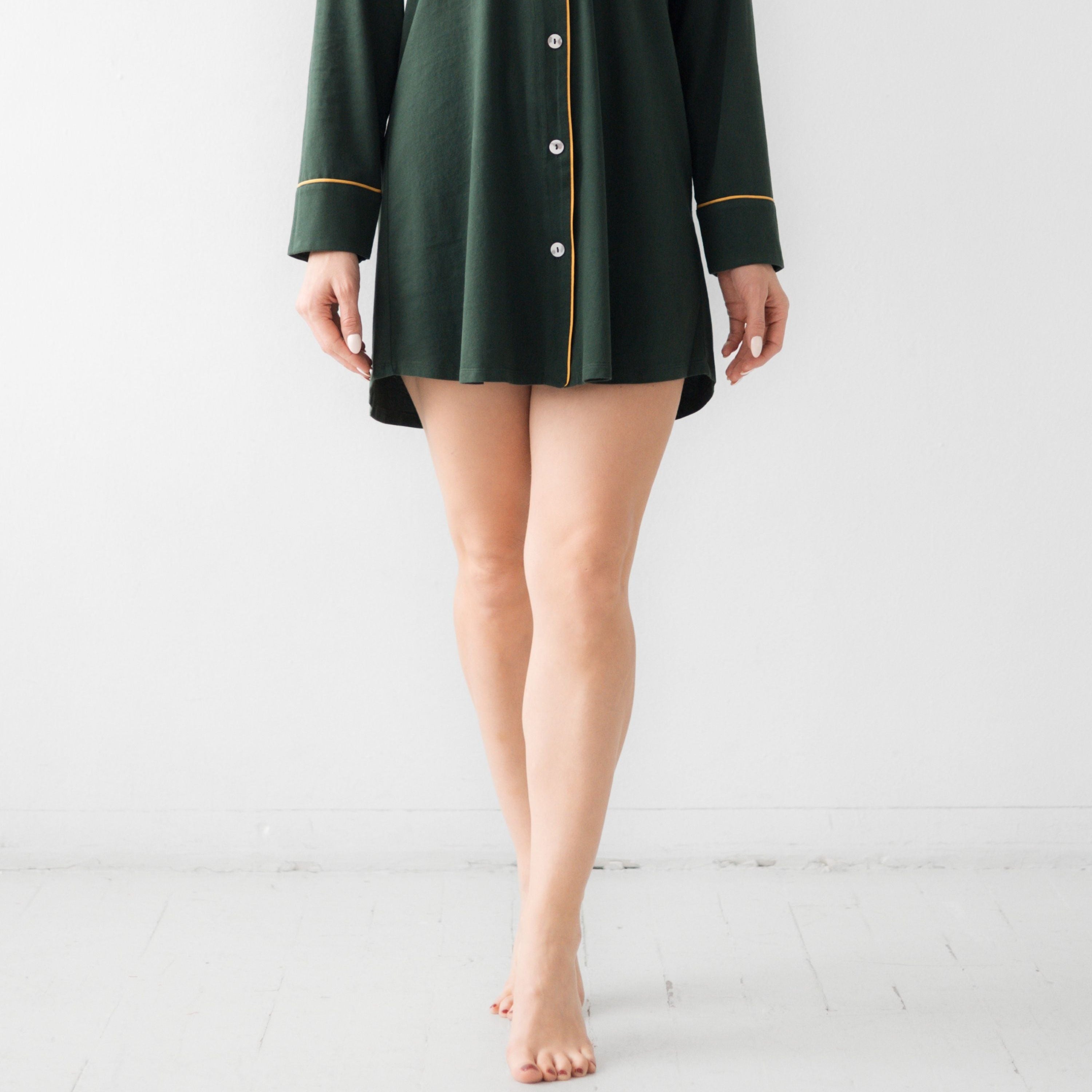 Classic Luxury Sleep Shirt in Brushed Pima Cotton