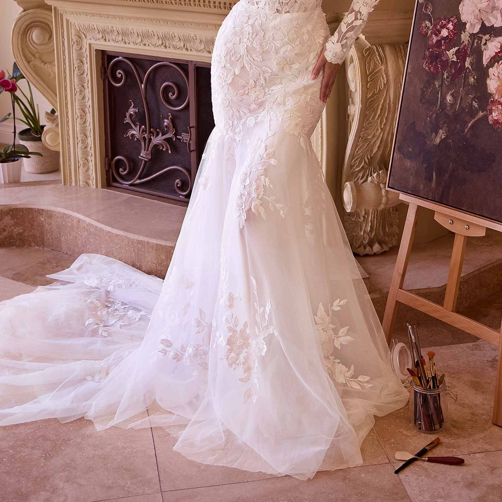 Andrea & Leo WL033 Dress Strapless Mermaid Bridal Gown & Sleeves
