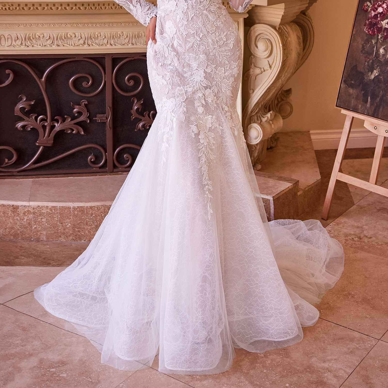 Andrea & Leo WL036 Dress Long Sleeve Lace Mermaid Bridal Gown