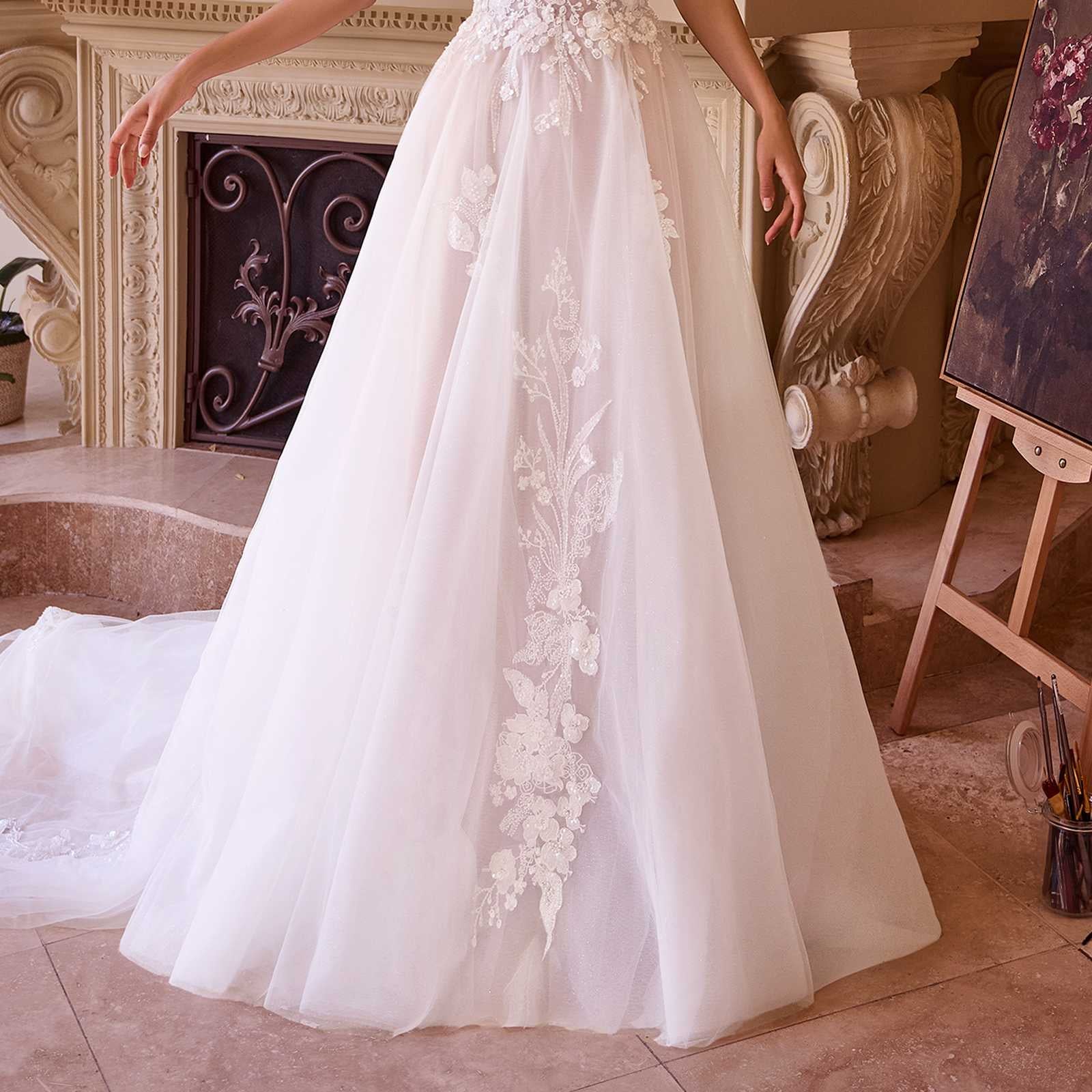 Andrea & Leo WL038 Dress Long Cap Sleeve Bridal Gown