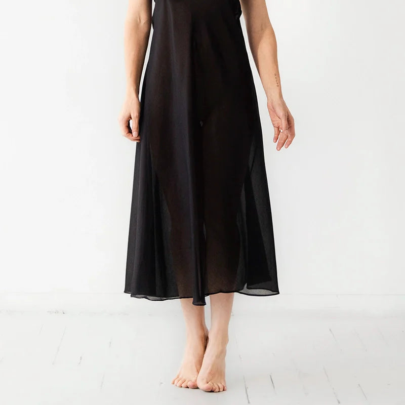 Serafina Cotton/Silk Long Gown