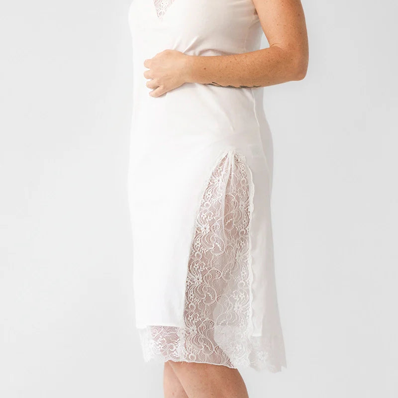 Simone Lace Trim Pima Cotton Gown