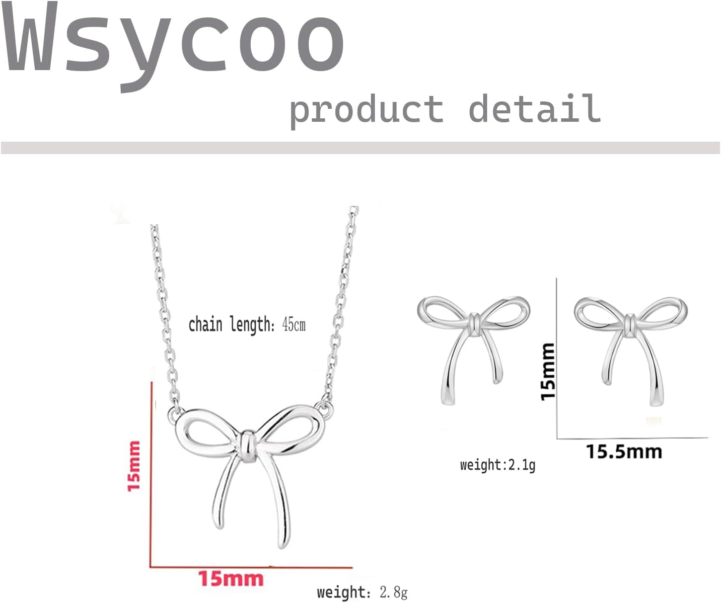 Gold Earrings Necklace for Women Cute Bow Earrings Dainty Bow Necklace Gold Jewelry Set Summer Beach Earring Charm Necklaces Beach Outfits Trendy Jewelry Gifts for Women