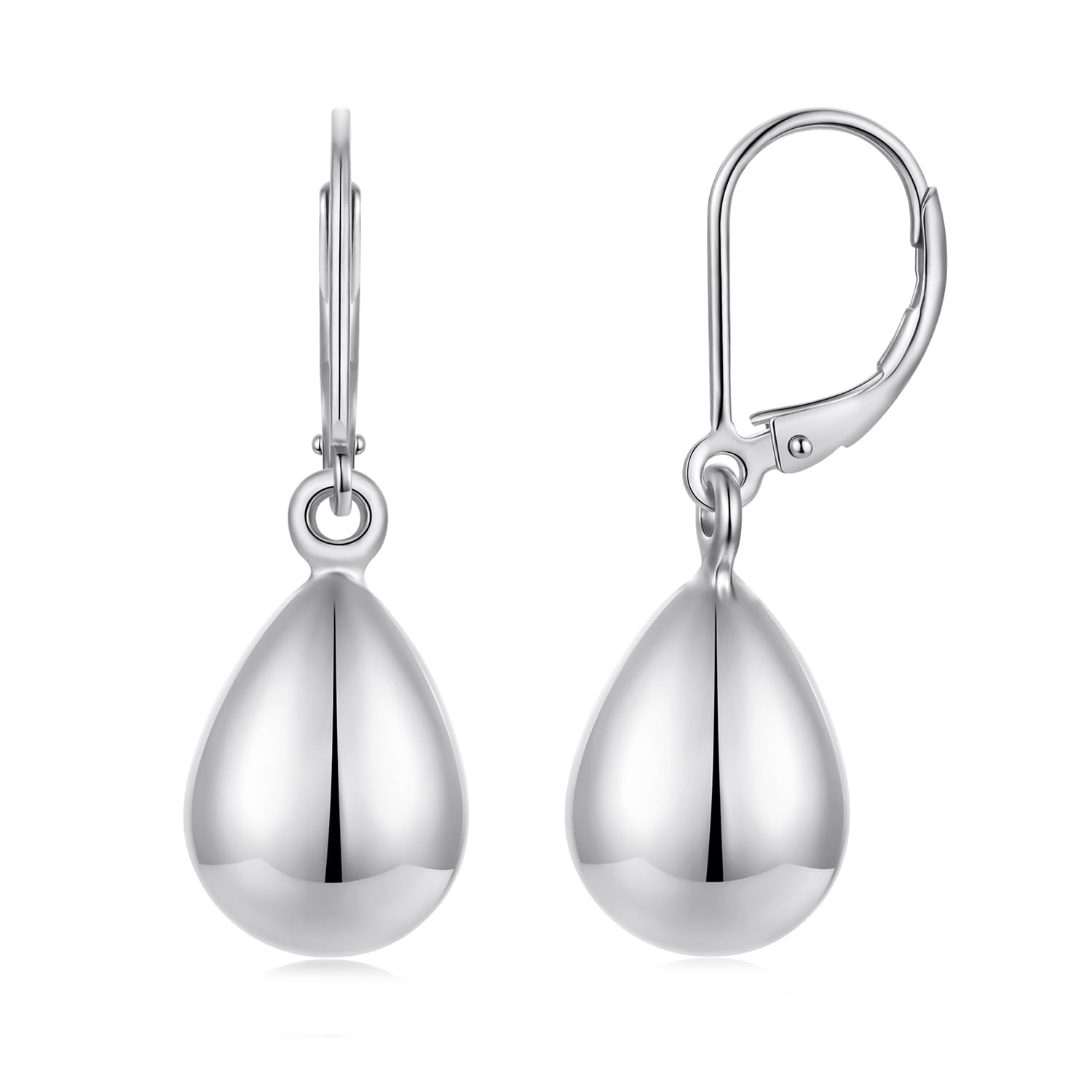 MUNDELL 14K Gold Plated Solid 925 Sterling Silver Post Bow Drop Earrings | Dainty Heart Waterdrop Hypoallergenic Drop Earrings for Women Jewelry Gift