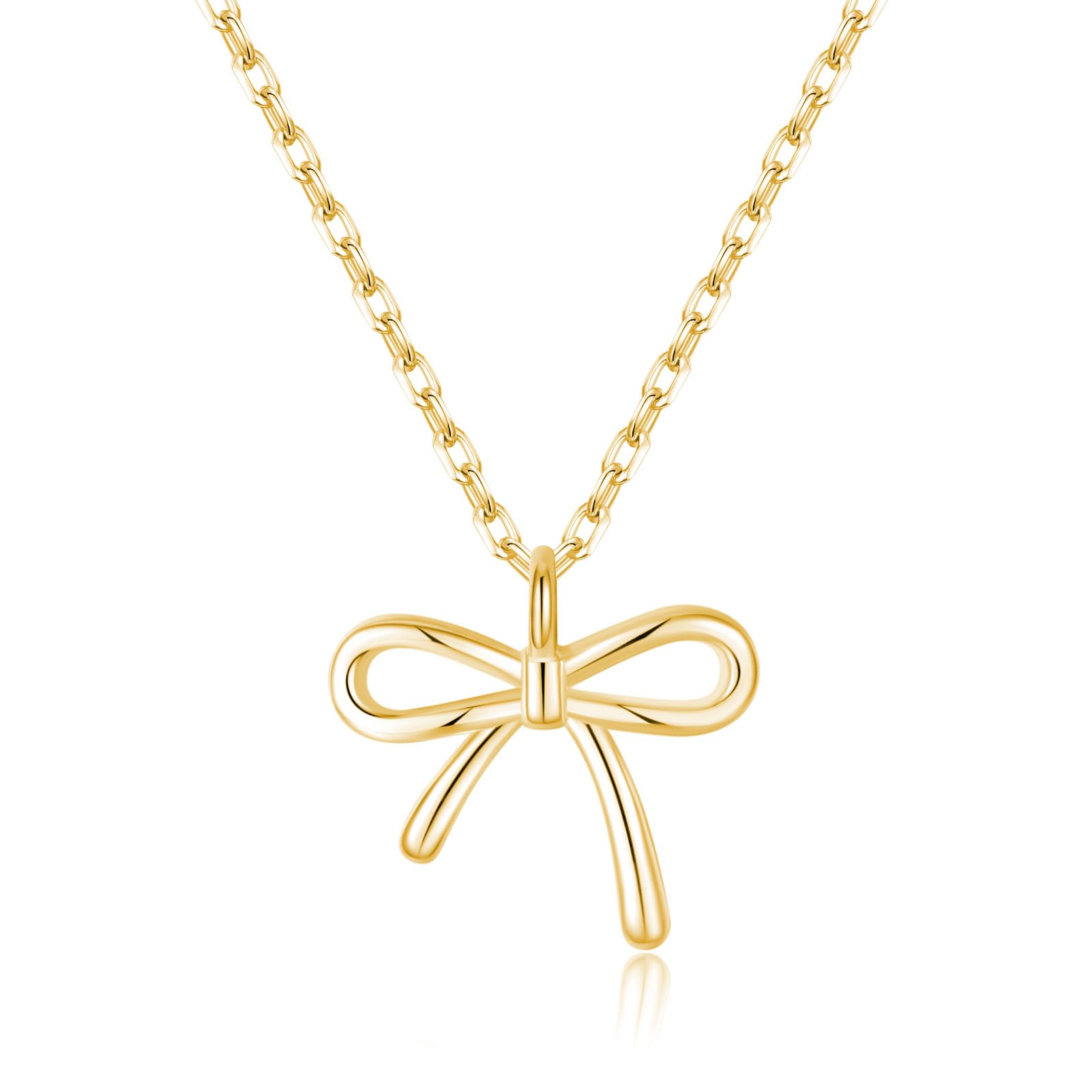 SLUYNZ Solid 925 Sterling Silver Bow Choker Necklace for Women Teens Simple Bowknot Pendant Necklace