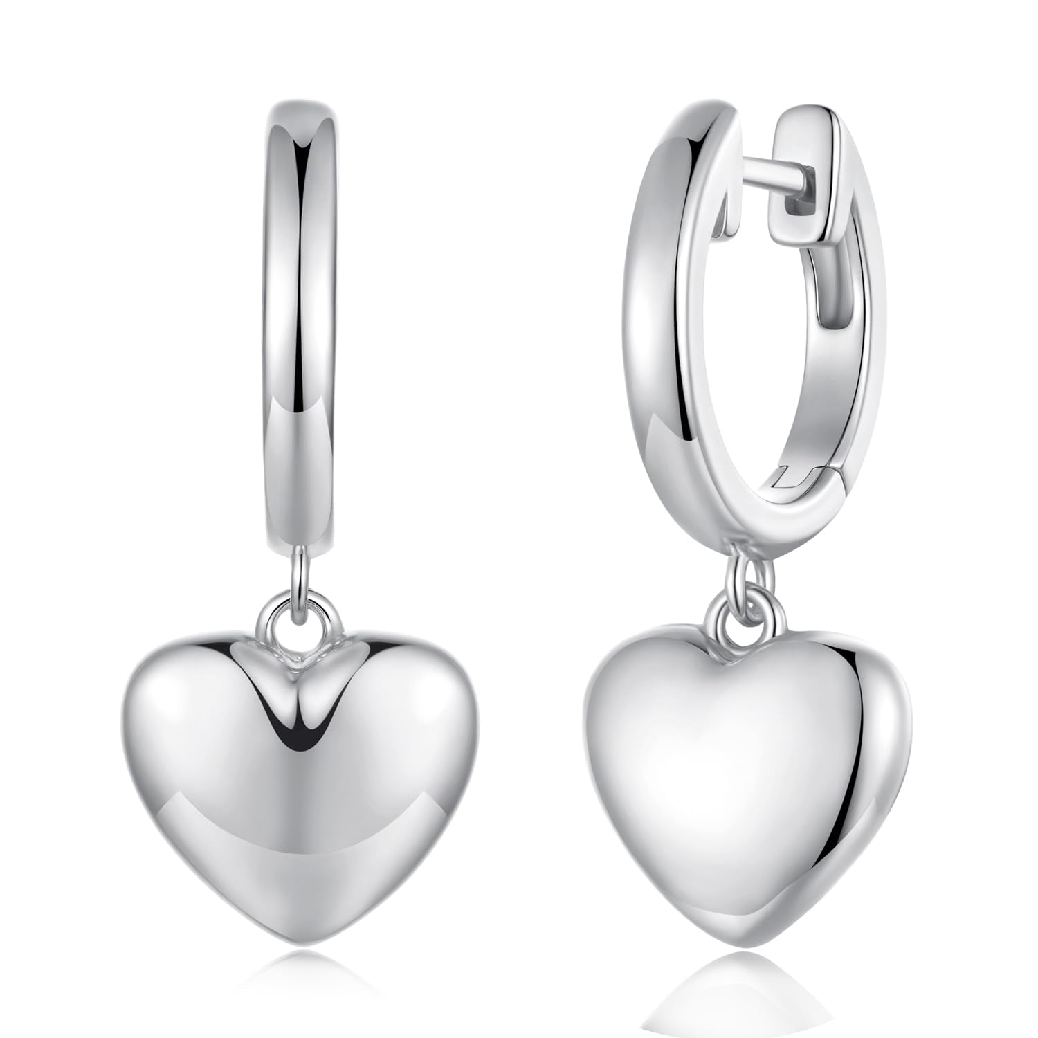 MUNDELL 14K Gold Plated Solid 925 Sterling Silver Post Bow Drop Earrings | Dainty Heart Waterdrop Hypoallergenic Drop Earrings for Women Jewelry Gift