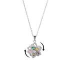 Necklace for Women Gold Flower Fidget Necklace Rotatable Crystal Silver Blossom Pendant Necklaces Adjustable Spinning Fidget Necklaces Redbud Flower Choker Funny Gift Jewelry