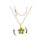 Necklace for Women Gold Flower Fidget Necklace Rotatable Crystal Silver Blossom Pendant Necklaces Adjustable Spinning Fidget Necklaces Redbud Flower Choker Funny Gift Jewelry