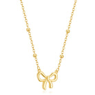 Thaivor Necklace for Women Dainty Bow Necklace 14K Gold Plated Cute Choker Small Pendant Charm Necklaces Teen Gift Trendy Stuff Personalized Jewelry Gifts