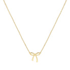 CAROVO Gold Necklace for Women Bow Necklace 14K Dainty Layered Gold Necklace Cute Small Cubic Zirconia Bow Pendant Choker Chain Necklace Trendy Necklace Jewelry Gift for Women