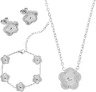 Hypoallergenic Women's Four Leaf Clover Jewelry Set 14K Gold-Plated Stainless Steel Clover Necklace Bracelet Earrings Fashionable And Exquisite Daily for Women Accessory Gift