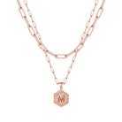 M MOOHAM Dainty Initial Necklaces for Women, 14K-Gold-Plated Layering Necklace for Women Cute Hexagon Letter Initial Necklace Layered Necklaces for Womens Teen Girl Gifts