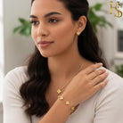 HighSpark Four Leaf Jewelry Set for Women | Designer Clover Necklace Earrings Bracelet Set | Lovely Gift