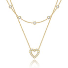 Heart Necklaces for Women, Dainty 14K Gold/Silver Plated Necklace Cute Tiny Gold Diamond Infinity Heart Pendant Jewelry, Ideal Gifts for Mothers Day Birthday Graduation Valentine's Day