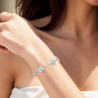 Hypoallergenic Women's Four Leaf Clover Jewelry Set 14K Gold-Plated Stainless Steel Clover Necklace Bracelet Earrings Fashionable And Exquisite Daily for Women Accessory Gift