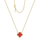 AIPPK Clover Pendant Necklace 18K Gold Plated Four Leaf Clover Necklaces Lucky Simple Jewelry Gifts for Women