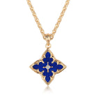 Fettero Gold Clover Necklace for Women Dainty 14K Gold Plated CZ Pendant Necklace Adjustable Chain Choker Charm Colorful Clover Pendant Lucky Necklaces for Women Jewelry