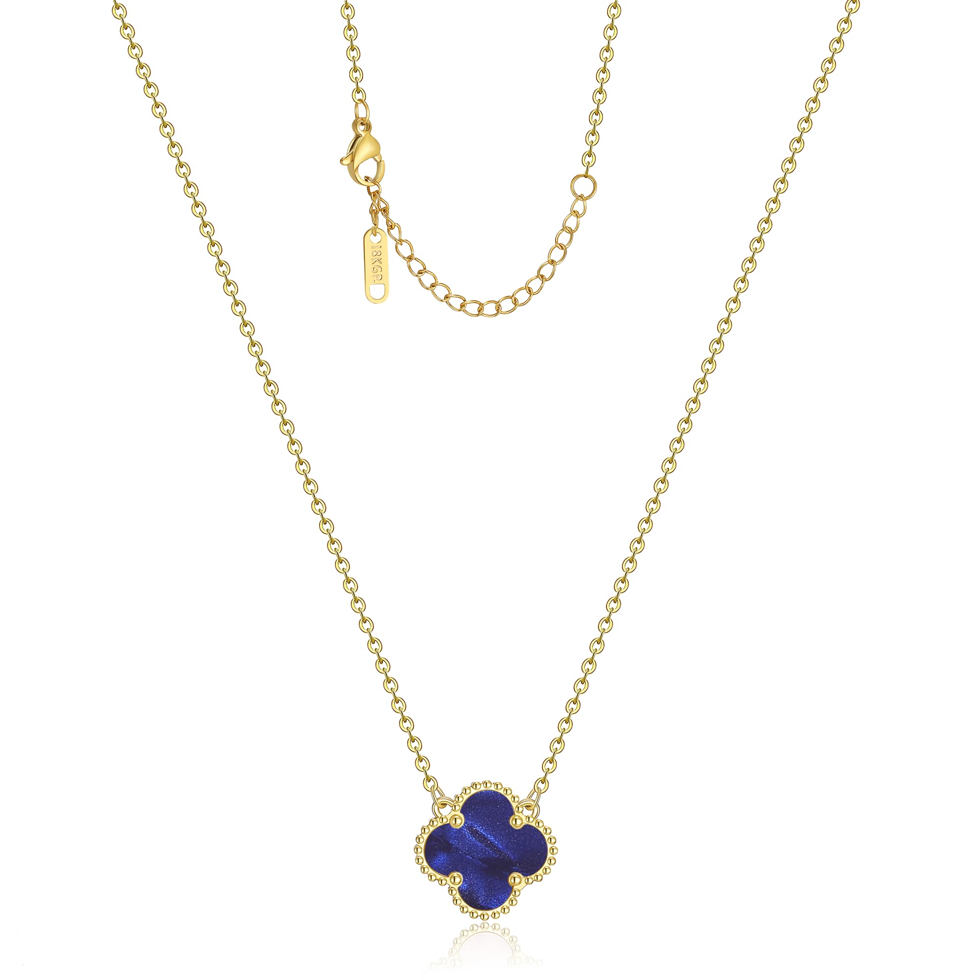 AIPPK Clover Pendant Necklace 18K Gold Plated Four Leaf Clover Necklaces Lucky Simple Jewelry Gifts for Women