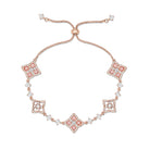 Women's 18K Gold Plated Clover Bracelet with Natural Shell - Four Leaf Lucky Charm Dainty Link Bracelets Jewelry for Women, Trendy Birthday/Mother's Day Gift