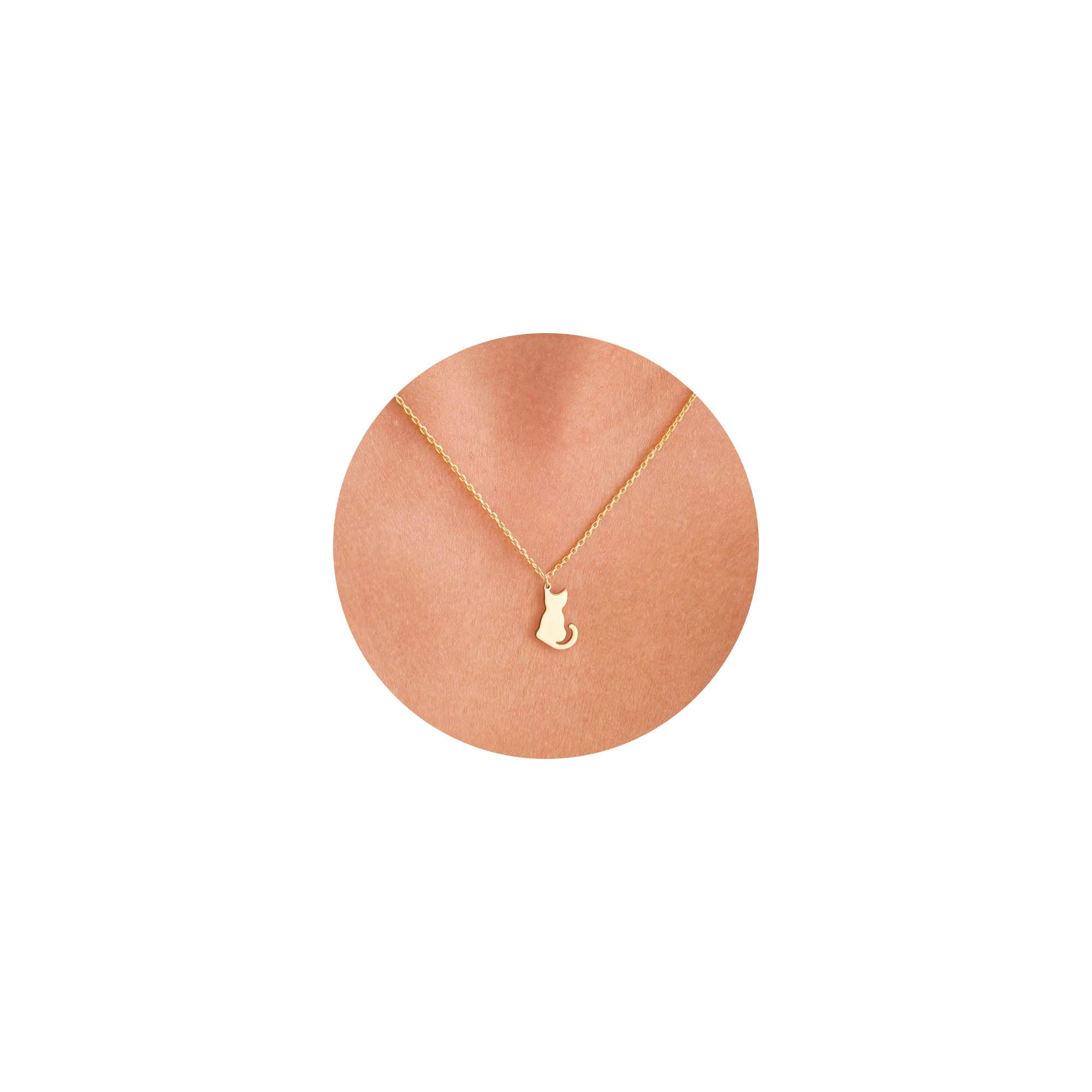 VRIUA Gold Necklace for Women - 14K Gold Plated Dainty Italian Horn Star of David Butterfly Bow Sun Lotus Volleyball Baseball Cowboy Boots Necklace Jewelry Everyday for Women