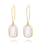 Geometric Drop Dangle Earrings Boho Statement Long Hoops 18k Gold Plated Lightweight Earrings for Women Girls