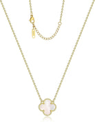 AIPPK Clover Pendant Necklace 18K Gold Plated Four Leaf Clover Necklaces Lucky Simple Jewelry Gifts for Women