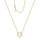 AIPPK Clover Pendant Necklace 18K Gold Plated Four Leaf Clover Necklaces Lucky Simple Jewelry Gifts for Women