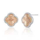 Aura & lrena Clover Earrings for Women, Vintage Pearl Earrings, Bridal Earrings, 18K Gold Plated with Mother of Pearl and AAA Zirconia, 925 Silver Hypoallergenic Posts, Gift for Wedding Anniversary