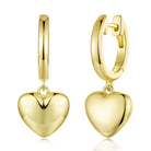 MUNDELL 14K Gold Plated Solid 925 Sterling Silver Post Bow Drop Earrings | Dainty Heart Waterdrop Hypoallergenic Drop Earrings for Women Jewelry Gift